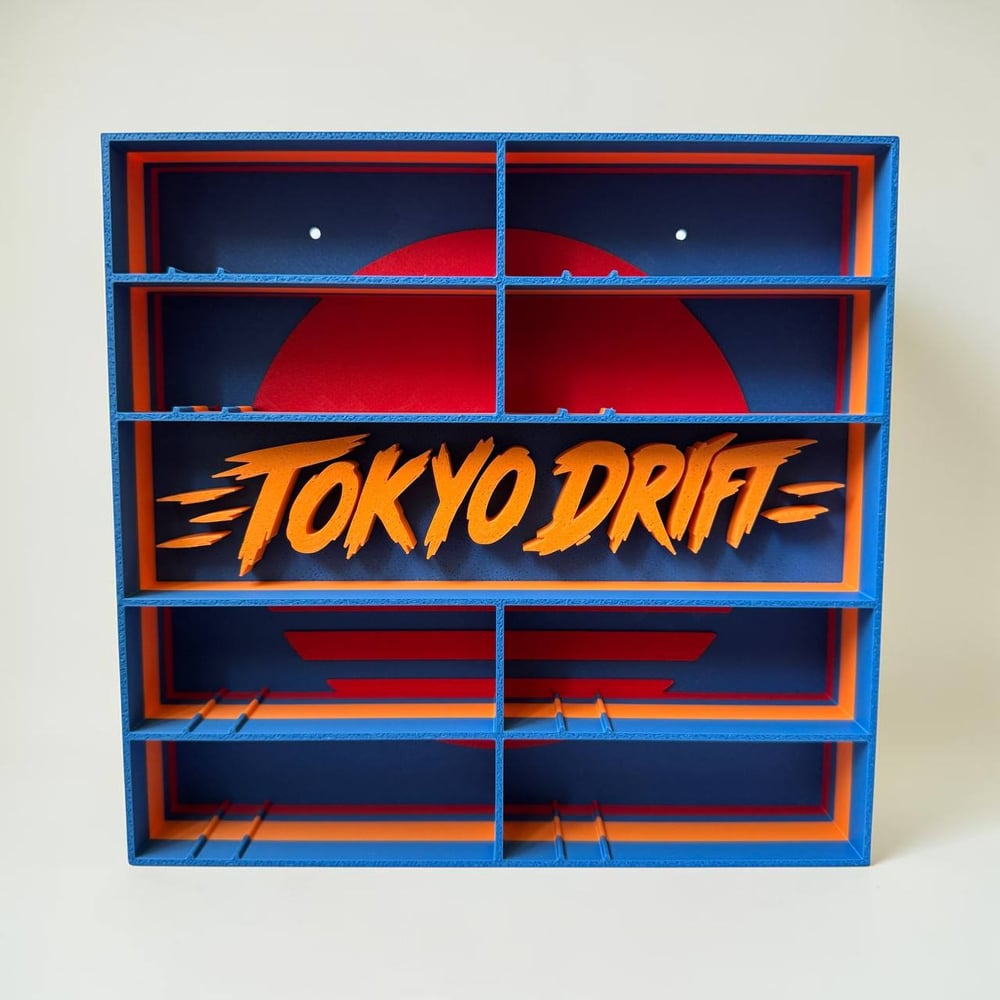 Image of Hot Wheels Display Shelf 8 Car Diecast Storage JDM Style Rack Collector