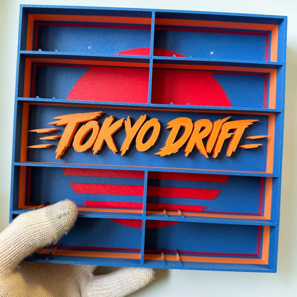 Image of Hot Wheels Display Shelf 8 Car Diecast Storage JDM Style Rack Collector