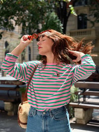 Image 4 of Camiseta Sailor "Rosa/Verde"