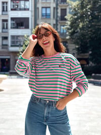 Image 1 of Camiseta Sailor "Rosa/Verde"