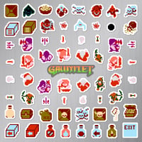 Image 2 of Gauntlet NES Sticker/Magnet Sets (65 Pieces) 