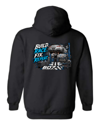 Image 1 of 607 Motorsports Build. Race. Fix. Repeat. Hoodie