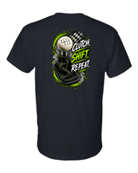 Image 1 of 607 Motorsports Clutch. Shift. Repeat. Tee