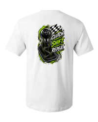 Image 3 of 607 Motorsports Clutch. Shift. Repeat. Tee