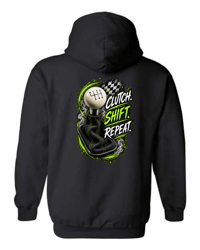 Image 1 of 607 Motorsports Clutch. Shift. Repeat. Hoodie