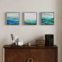 Image 3 of 'Coastals no.74' - triptych, 33x33cm each