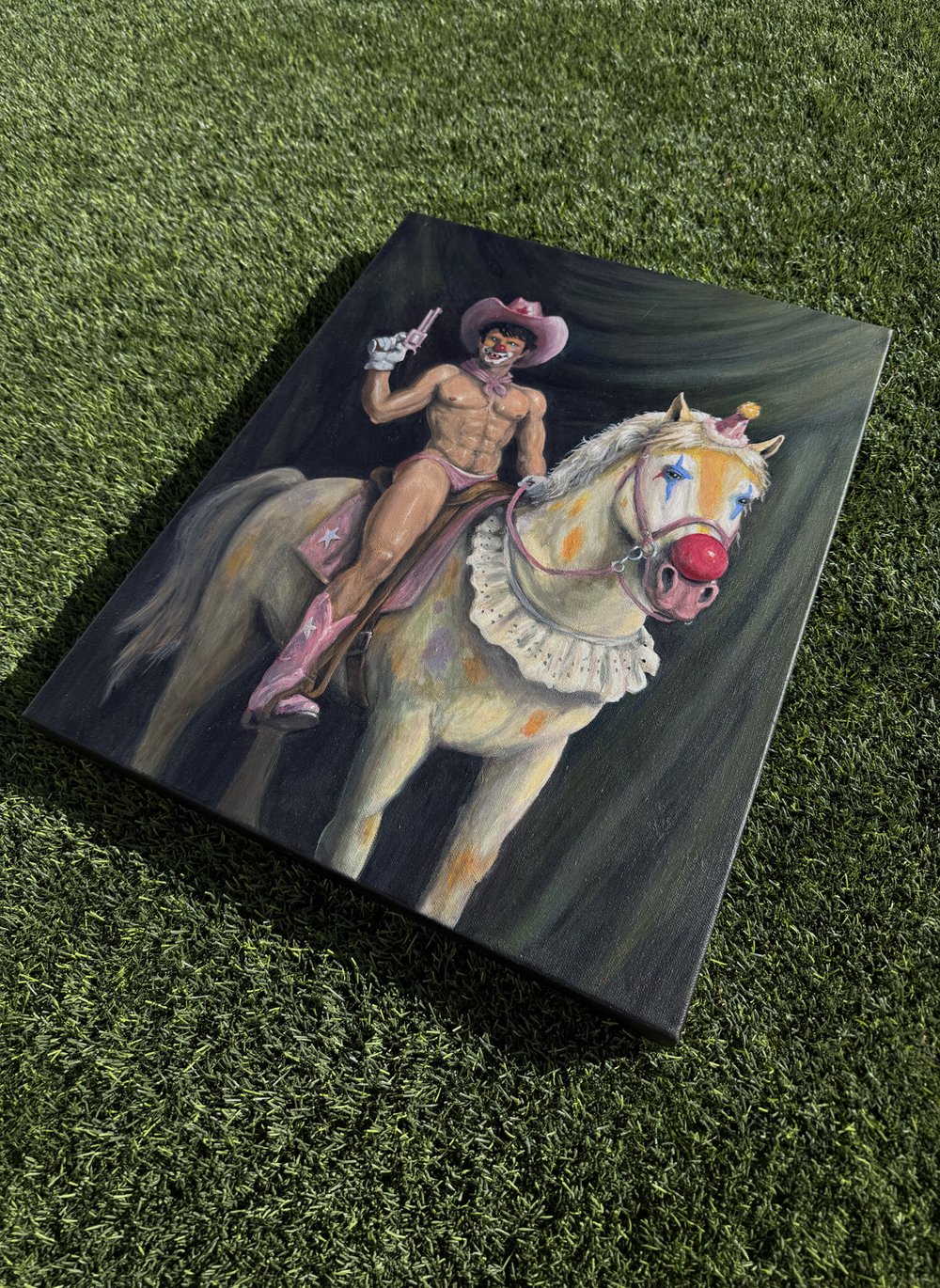 "HAPPY HORSEMAN" ORIGINAL PAINTING