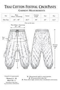 Image 9 of Thai Cotton Festival Unisex Pants – Spiritual Print - Black - 461