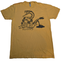 Image 1 of Splatter Snake Yellow Pocket Tee w/ Red  Stitching