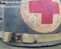 Image 8 of WWII M-1 Helmet. 101st Airborne 327th GIR Medic. 