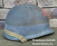 Image 2 of WWII M-1 Helmet. U.S. Navy Beach Battalion. D-Day Normandy. 