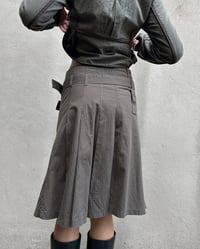 Image 5 of BROWN BUCKLE WRAP SKIRT