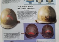 Image 12 of WWII M-1 Helmet. U.S. Navy Beach Battalion. D-Day Normandy. 