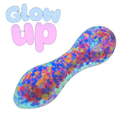 Image 1 of Neon Freezable Glitter Glass Pipe - Mickey Mouse