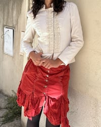 Image 1 of RED RUFFLE SKIRT