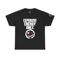 Image 3 of Expensive Energy Only Tee — Grunge Smiley Graphic T-Shirt