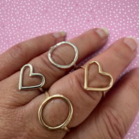 Image 1 of Make a Heart or Circle Sterling Silver or Gold Filled Ring