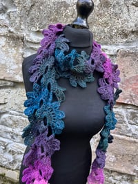 Image 3 of Midnight Leaves Scarf 