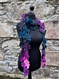 Image 2 of Midnight Leaves Scarf 