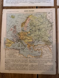 Image 10 of Gravures anciennes cartes de France et du monde - Objet brocante 