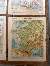 Image 12 of Gravures anciennes cartes de France et du monde - Objet brocante 