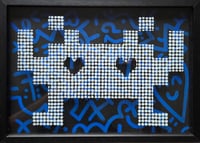 Invader Doodle Bleu
