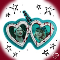 Image 8 of horror heart locket acrylic keychains series 6