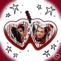 Image 2 of horror heart locket acrylic keychains series 6