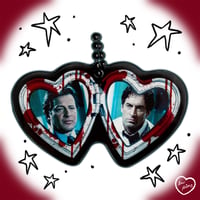 Image 5 of horror heart locket acrylic keychains series 6