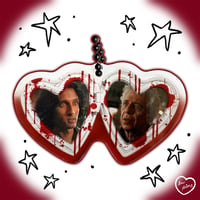 Image 4 of horror heart locket acrylic keychains series 6