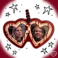 Image 3 of horror heart locket acrylic keychains series 6
