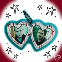 Image 10 of horror heart locket acrylic keychains series 6