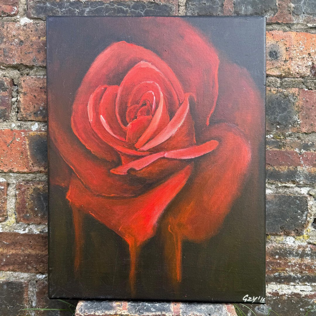 Gzy Ex Silesia - Original Artwork - Rose Painting