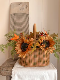 Image 1 of Autumnal sunflower & berry basket 