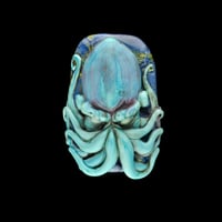 Image 1 of Copper Red Green Cthulhu - Flameworked Glass Sculpture