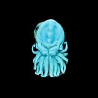Image 1 of Light Turquoise Cthulhu - Flameworked Glass Sculpture