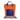 Mochila mini tonos Bolsillo naranja bolsillo azul
