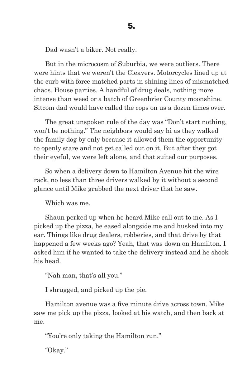 Page 1 of the CUT LOOSE advance excerpt