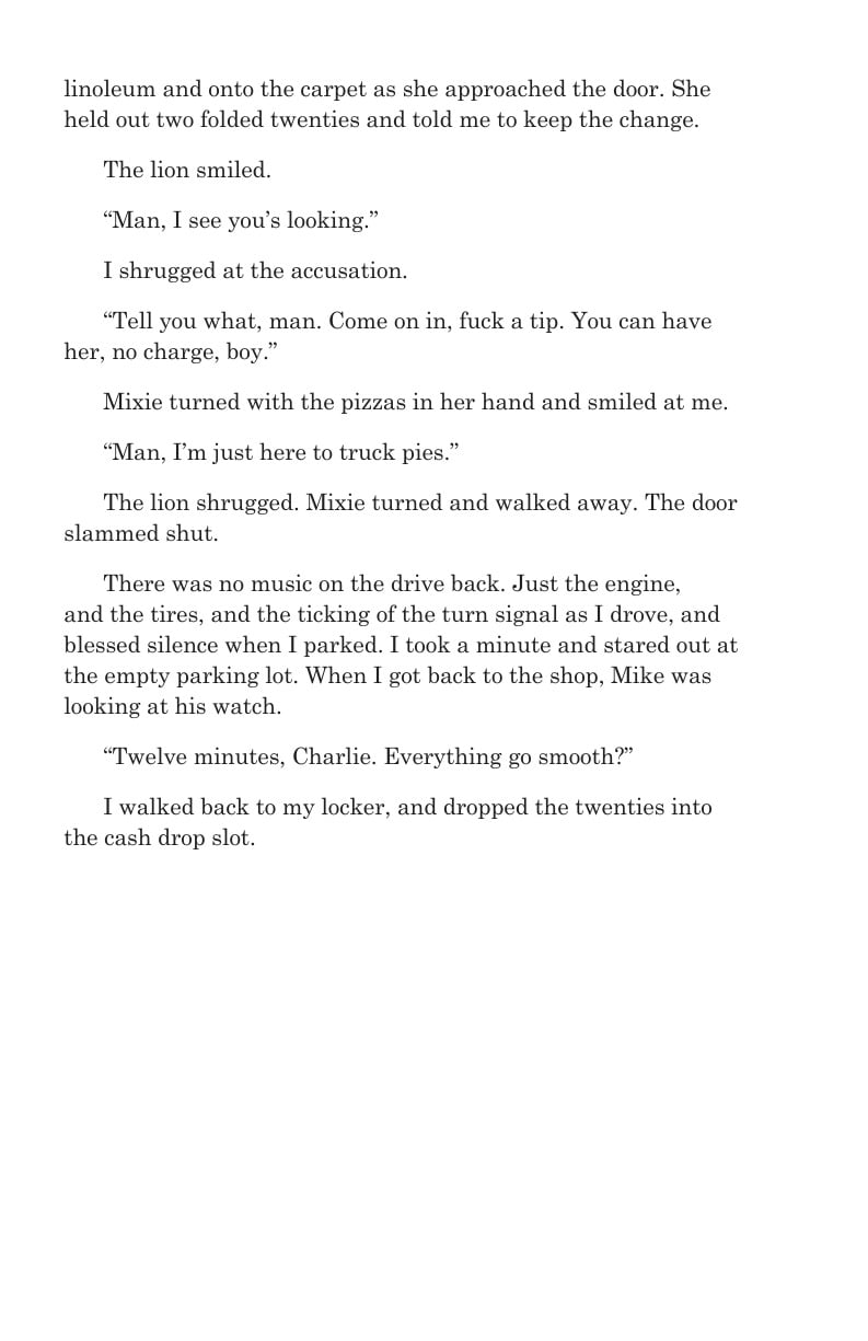 Page 4 of the CUT LOOSE advance excerpt