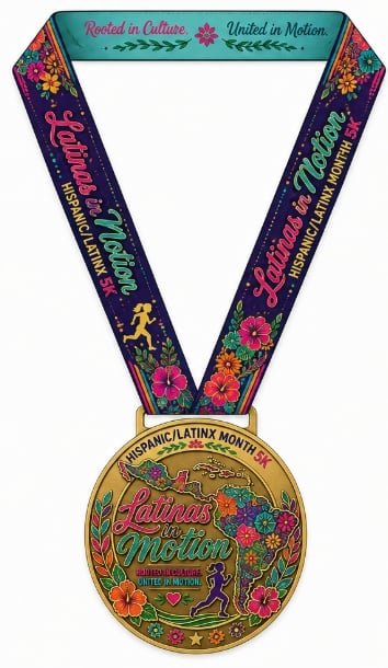 Image of Hispanic/Latinx Virtual 5k Medal Only (Shipped on 9/13)