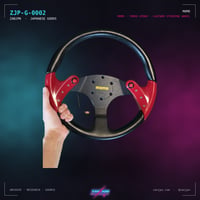 Image 1 of MOMO Three-Spoke Steering Wheel — Red Anodised / Black Leather