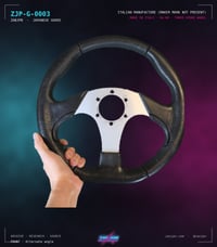 Image 3 of Momo/Personal? Italian-Made Three-Spoke Steering Wheel — Polished Centre