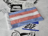 Image 1 of Small Handmade Trans Flag