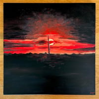 Image 1 of Blood Red Sun Painting  w/Lyrics