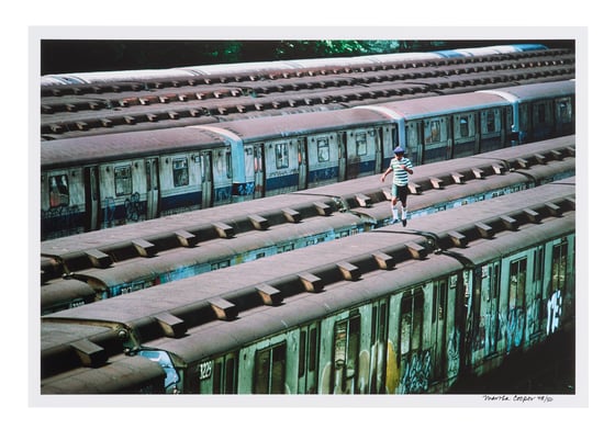 Image of Martha Cooper  'Boy Running On Top of Train'