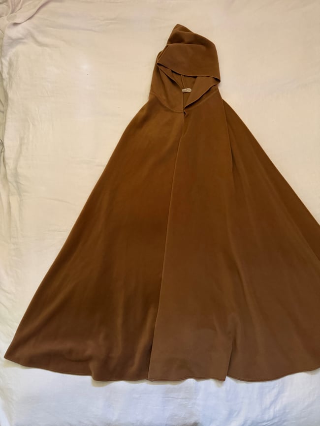 early 1970s Halston cashmere hooded cape coat