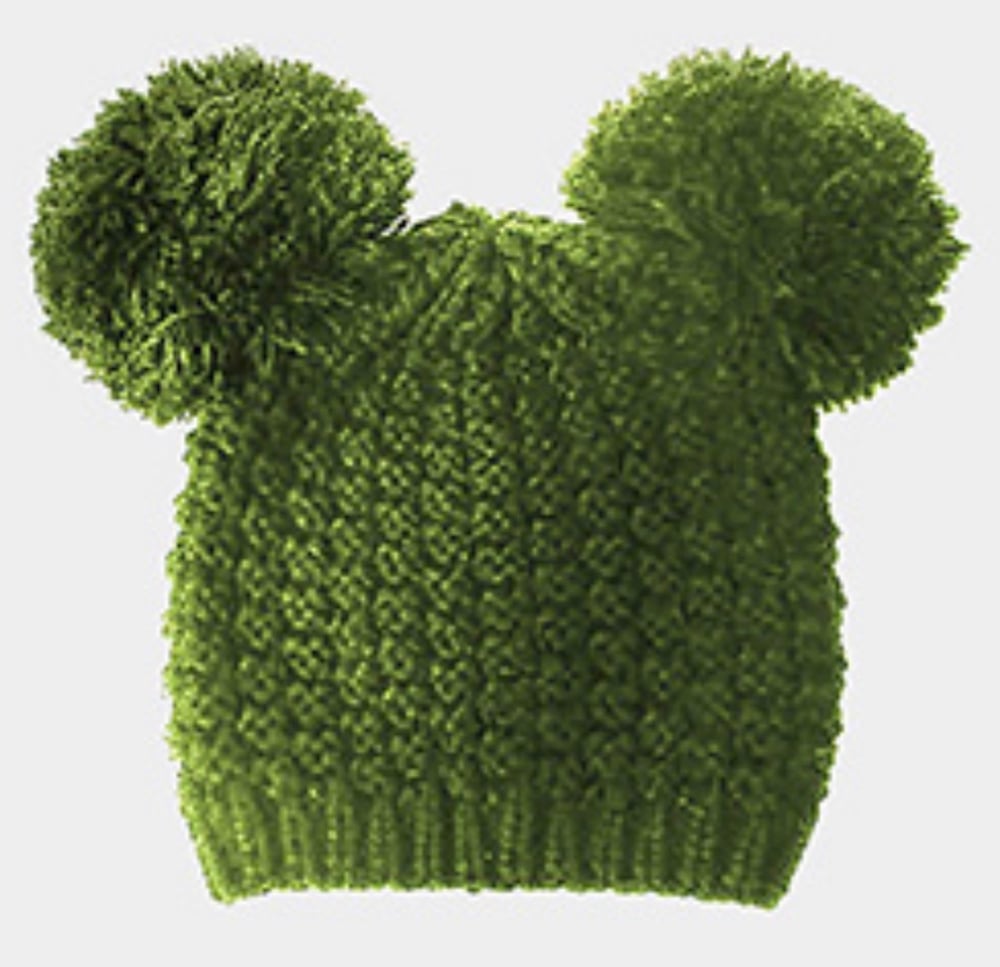 Image of YELLOW POM POM BEANIE HAT