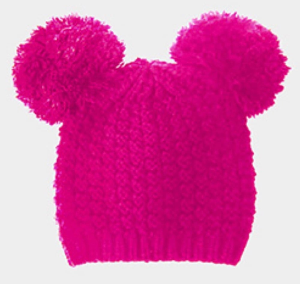 Image of YELLOW POM POM BEANIE HAT