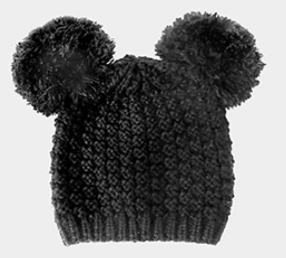 Image of YELLOW POM POM BEANIE HAT