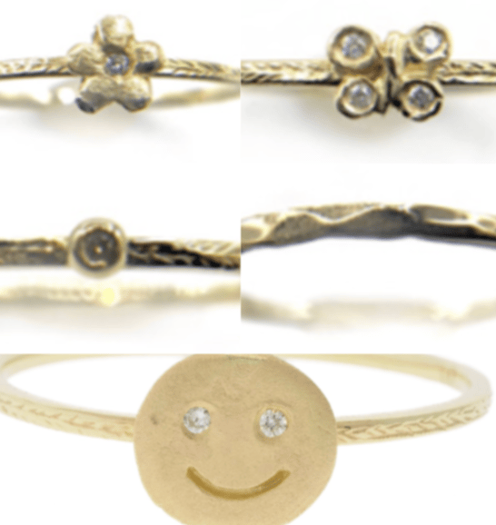 14 kt and diamond Rings  - Image 1 of 6